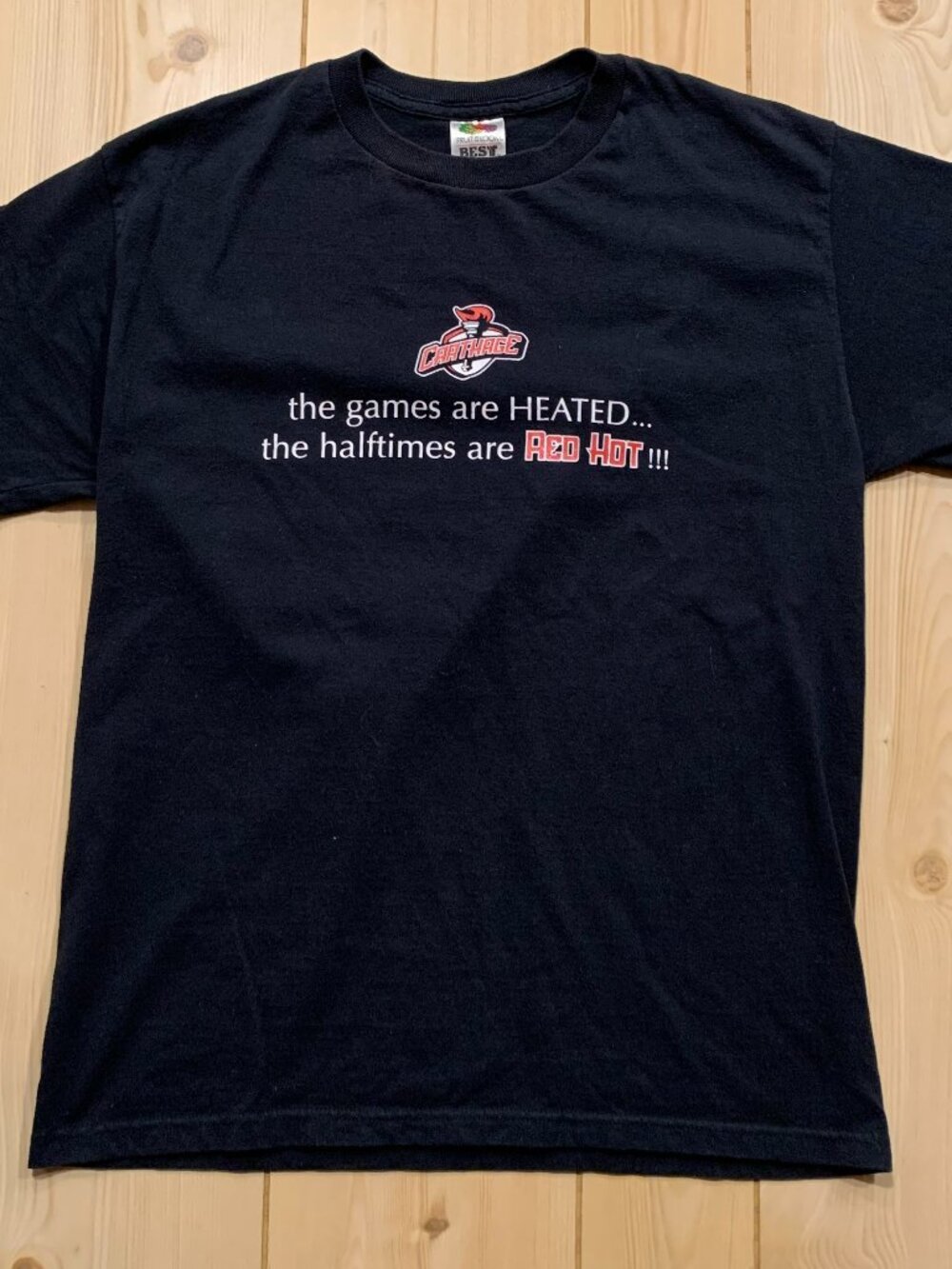 Vintage NCAA Carthage College Red Hots Red Men Lady Reds Y2K Black T-Shirt M